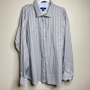 Egara Men's Modern Fit Non Iron Long Sleeve Dress Shirt Size 3XL